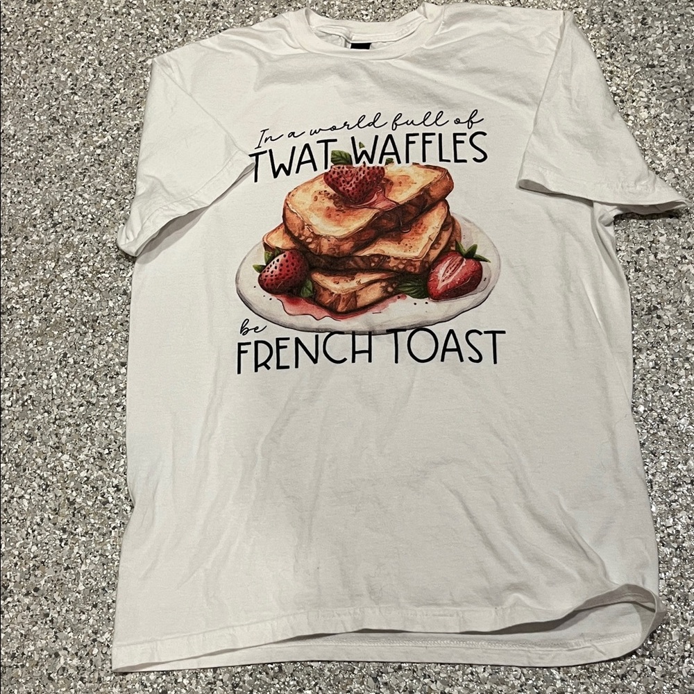 Gildan White French Toast Graphic women’s T-Shirt